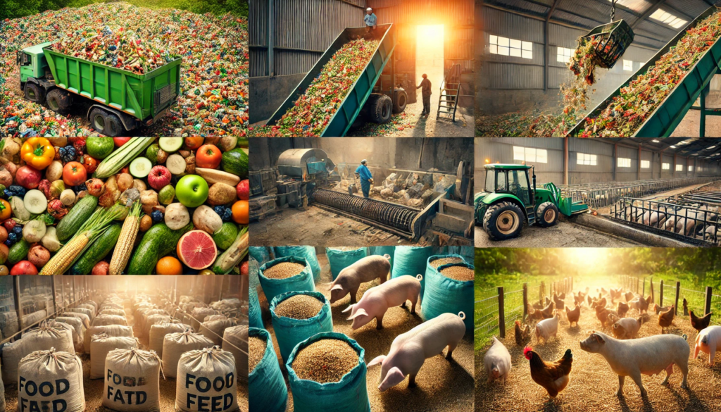 Food waste as animal feeds